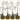 RAZ Imports 23.75" Real Touch White Orchid Flower with Moss Ball - Set of 4