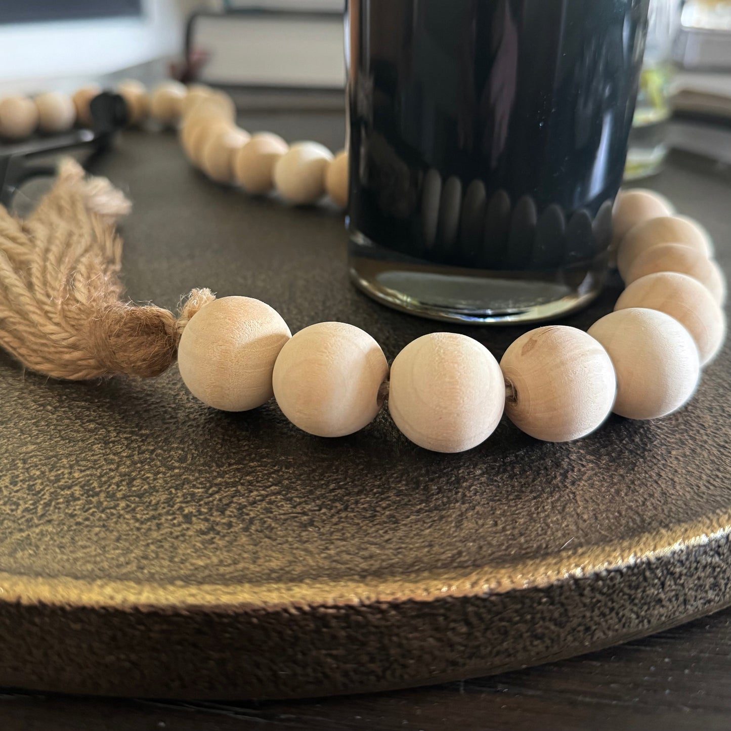 RAZ Imports Oversized 3’ Wooden Coffee Table Garland - Ivory/White
