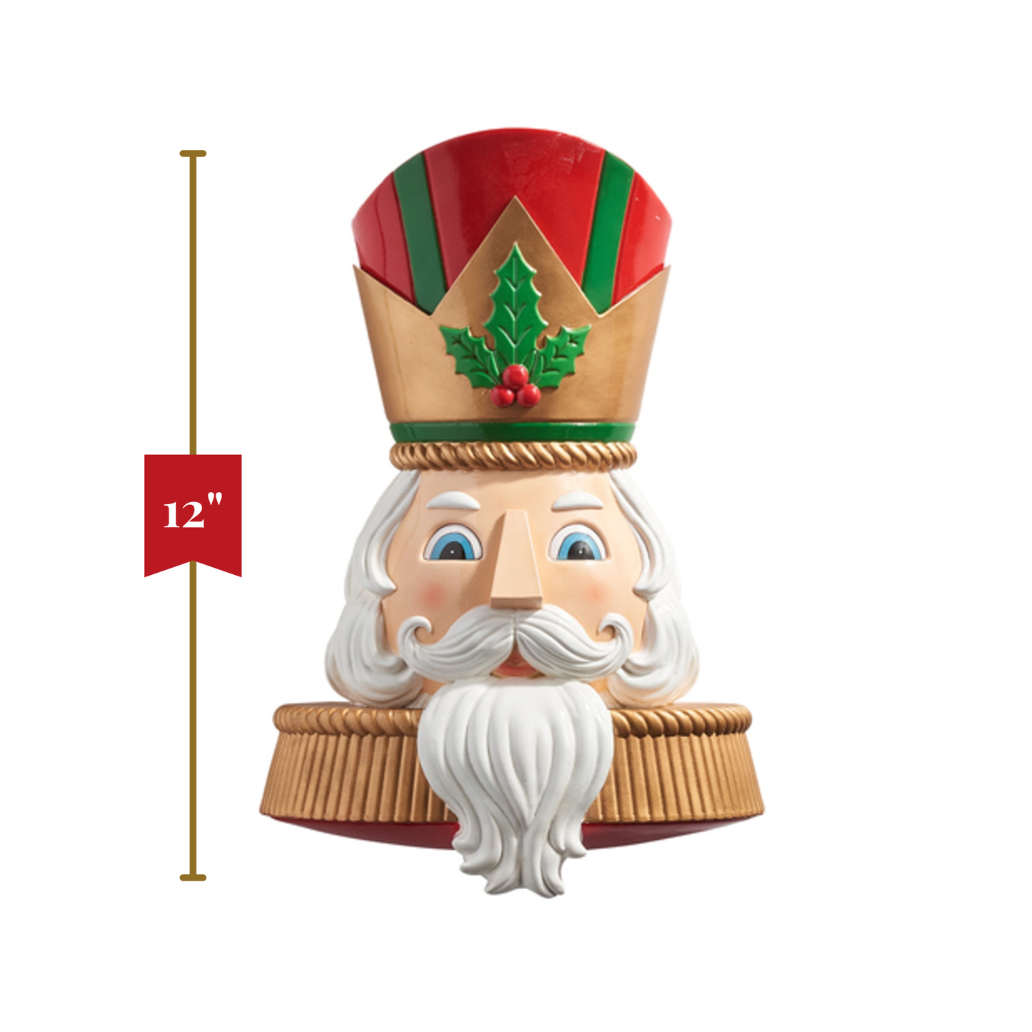 RAZ Imports 12" Nutcracker Head Wall Art Christmas Decoration