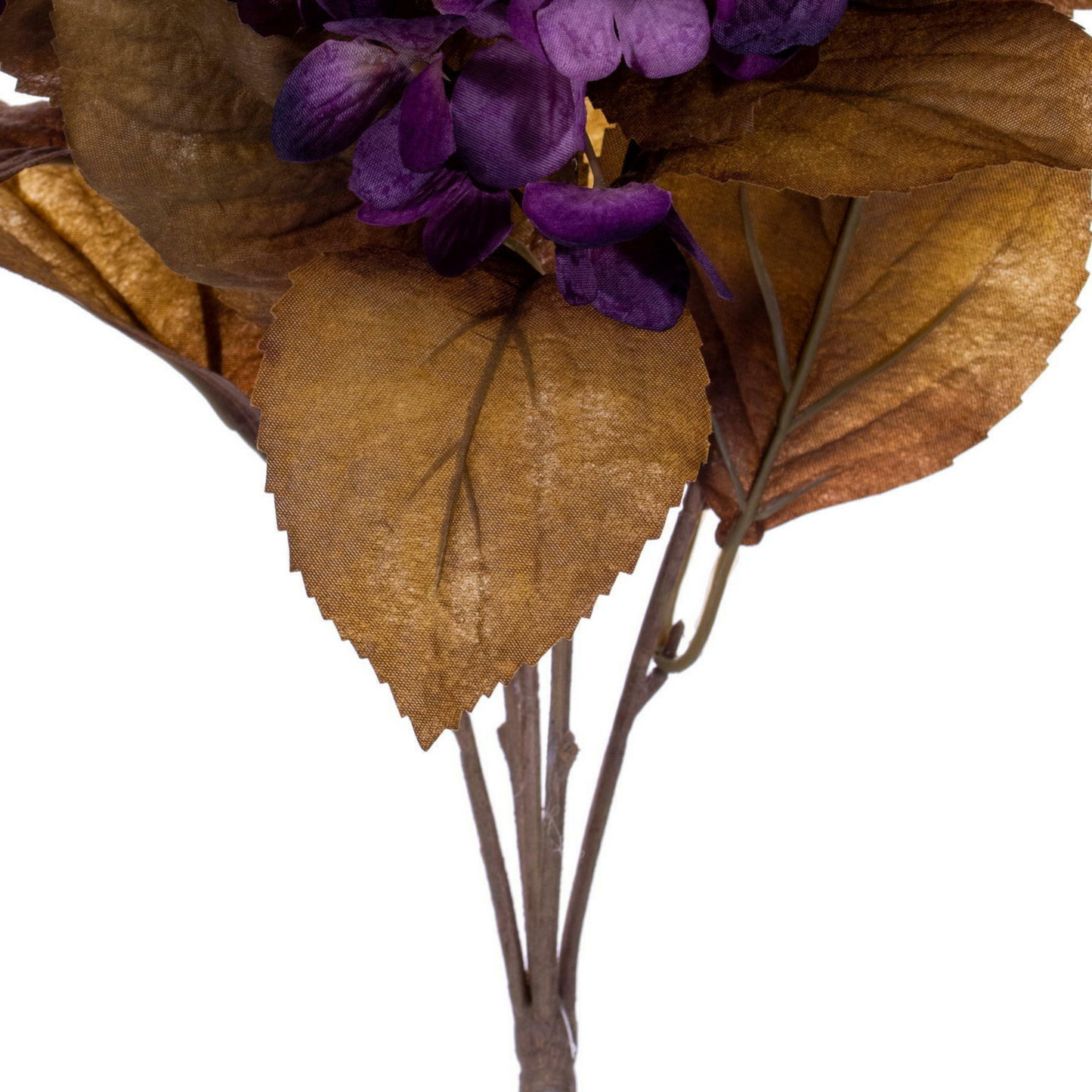Hydrangea Harvest 16.5" Flower Bush Stems - Set of 2