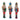 RAZ Imports 6.5" Traditional Nutcracker Trio Glass Christmas Ornaments - Set of 3