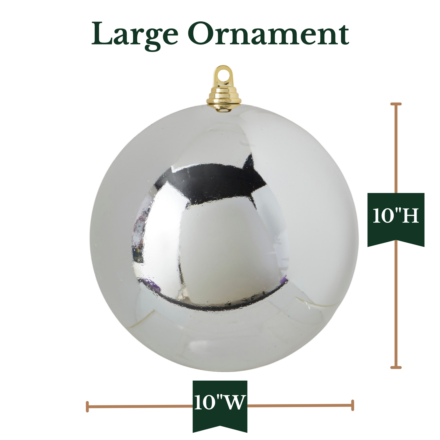 RAZ Imports 10" Large Ball Shatter-Resistant Christmas Ornament