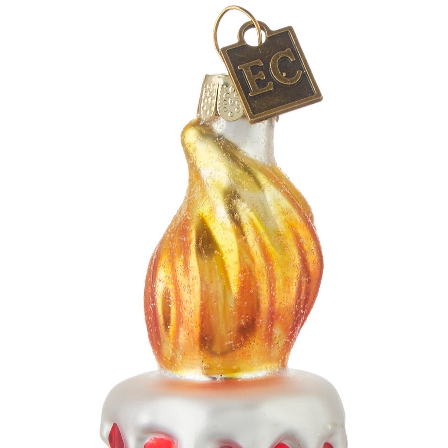 RAZ Imports by Eric Cortina 5.5" Noel Candle Glass Collectible Christmas Ornament
