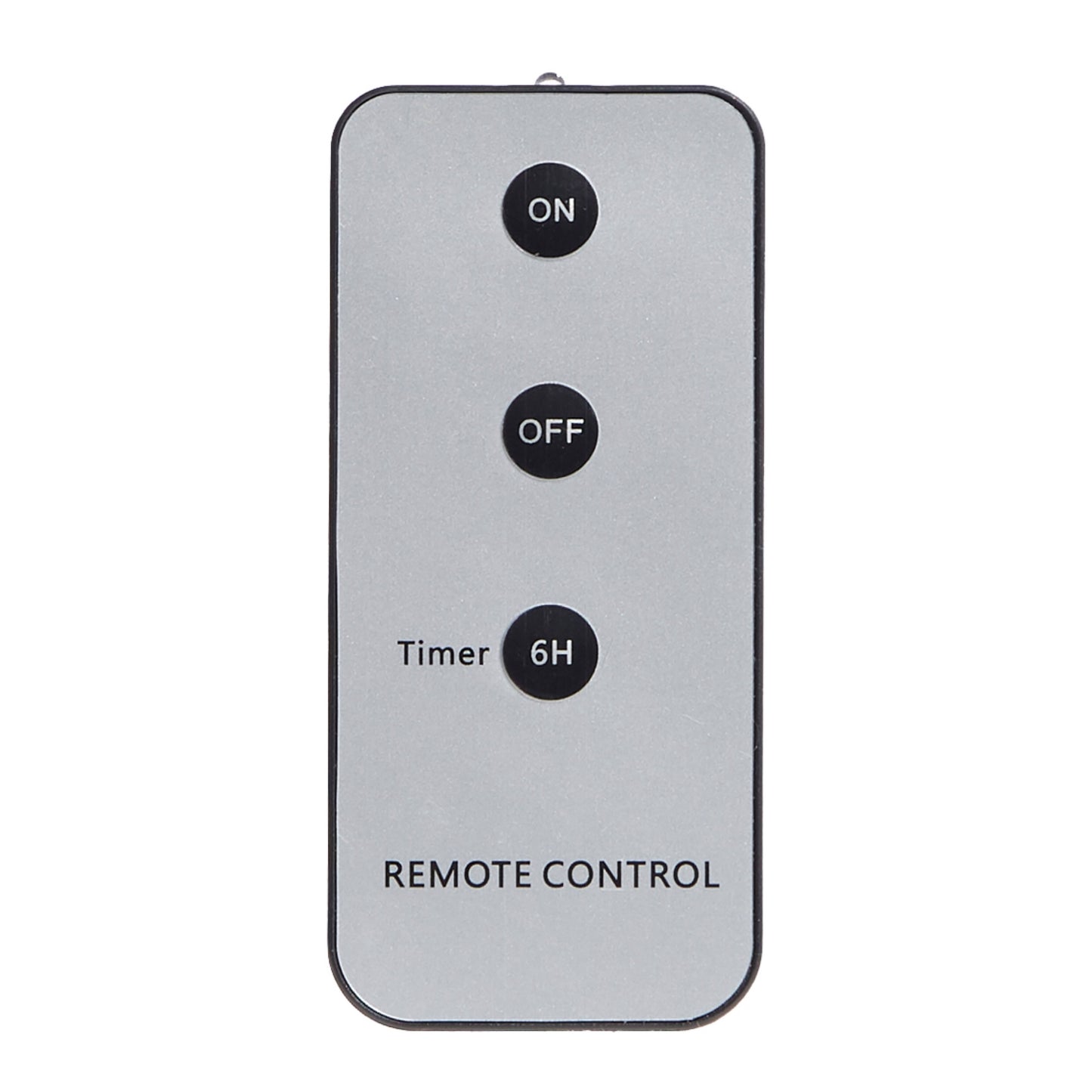 Remote control with 'On', 'Off', and 'Timer' buttons on a white background