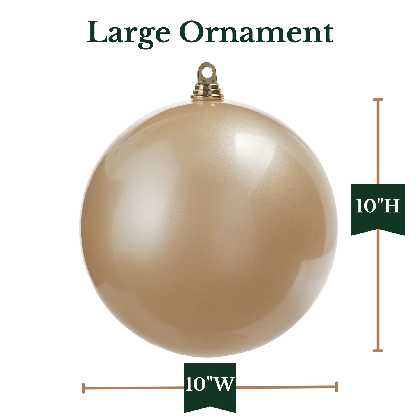 RAZ Imports 10" Large Ball Shatter-Resistant Christmas Ornament