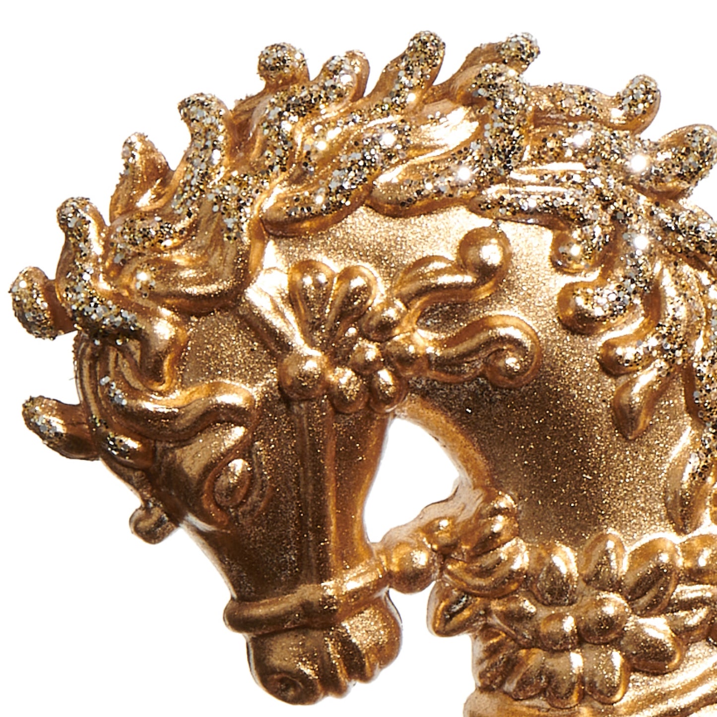 RAZ Imports 5.5" Royal Gold Merry Christmas Rocking Horse Christmas Ornament