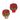 RAZ Imports 4" Traditional Red Poinsettia Christmas Flowers Glass Christmas Ornaments - Set of 2