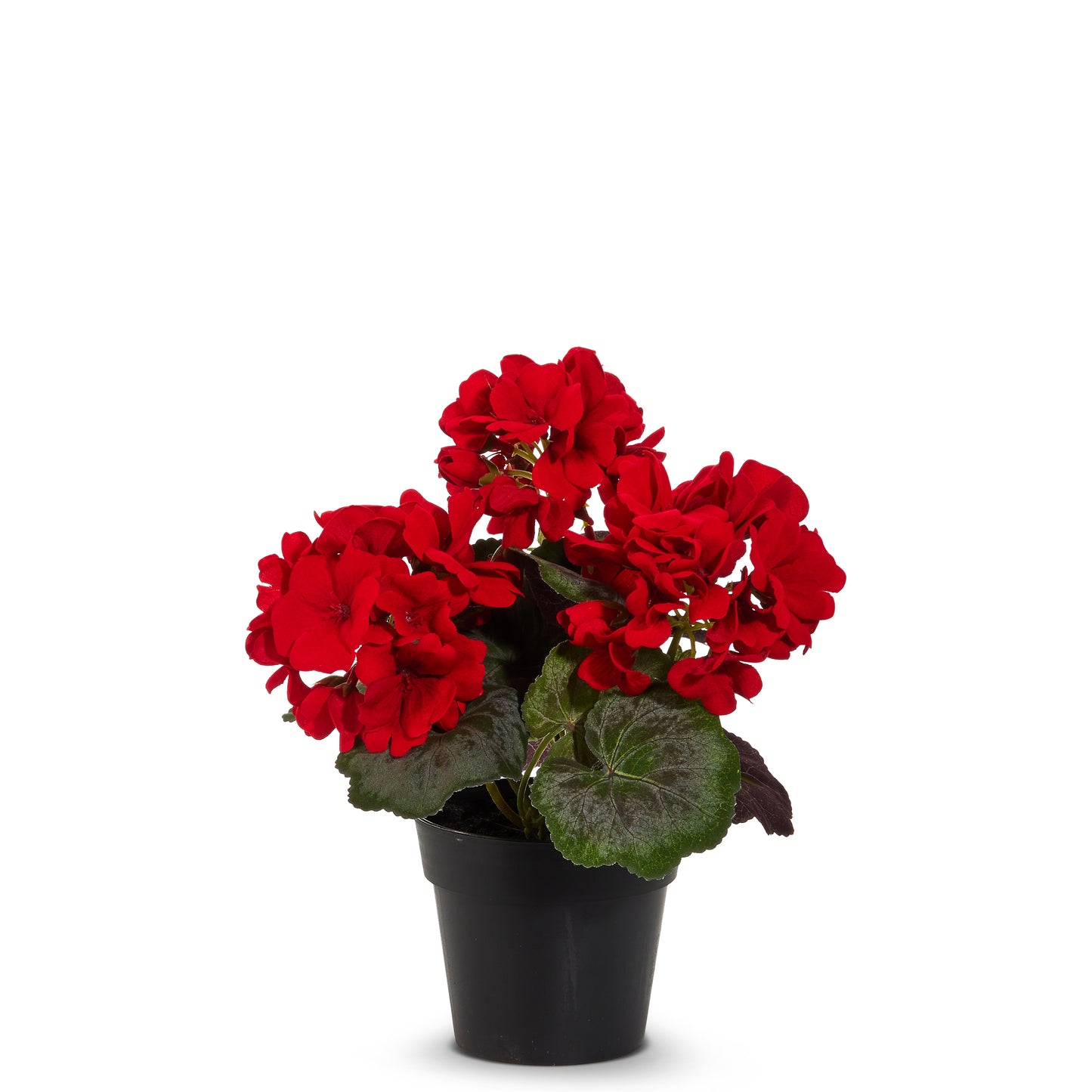 RAZ Imports Red Geranium Potted Flowers