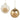 RAZ Imports 4.5" White and Gold Jewel Starburst Glass Christmas Ornaments - Set of 2