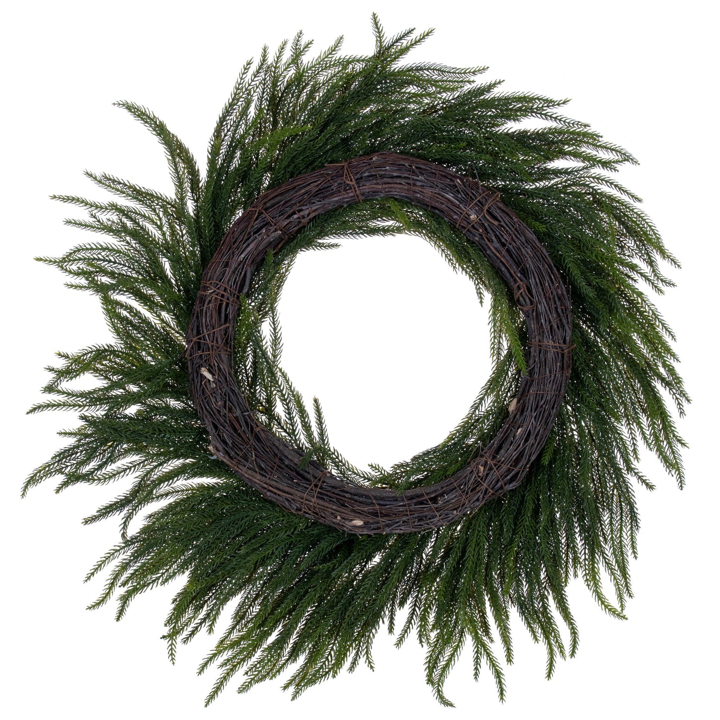 Norfolk Pine 28” Green Realistic Touch Artificial Christmas Wreath