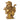 K&K Interiors 18" Golden Resin Santa Naughty & Nice List Statue