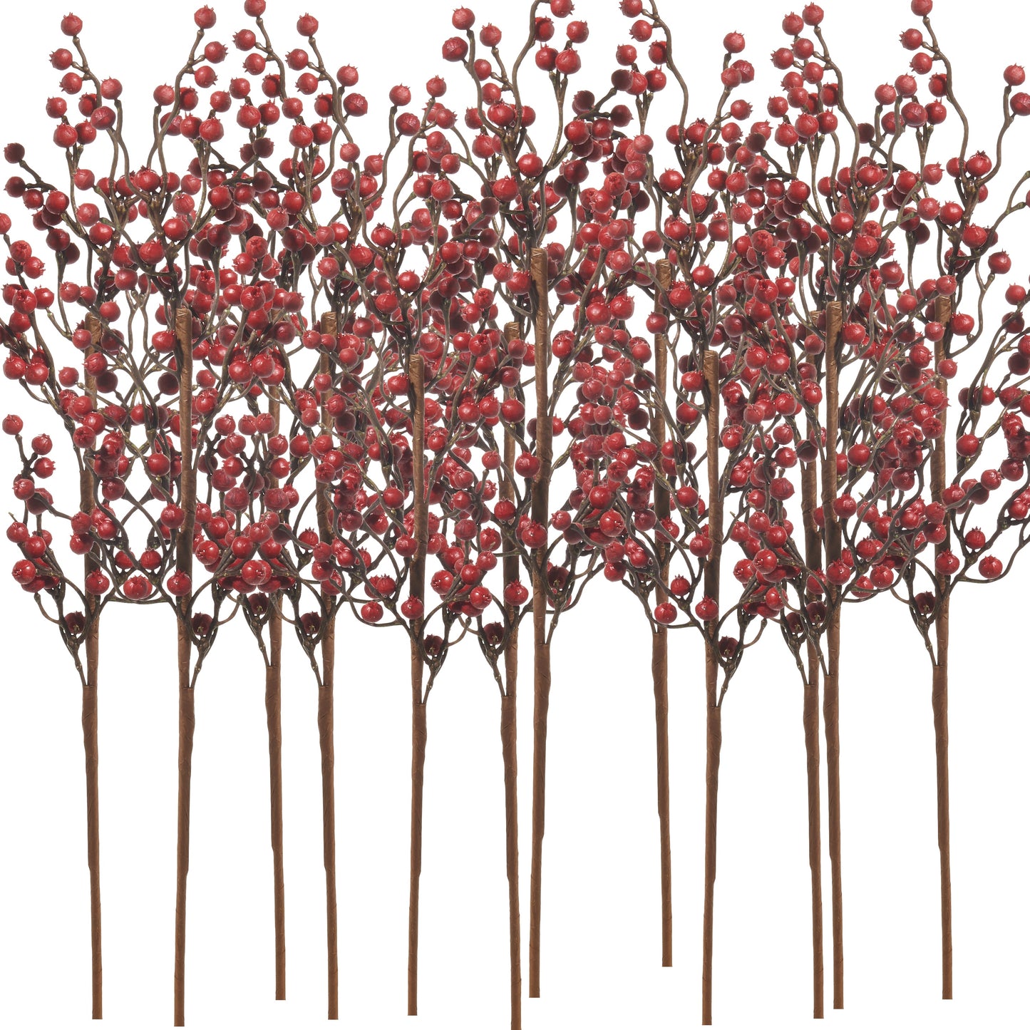 RAZ Imports 24" Red Berry Christmas Tree Spray Decorative Pick - Set of 12