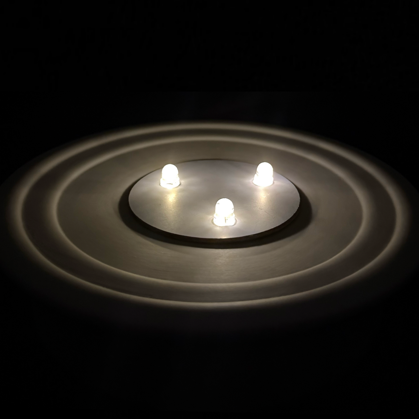 Starlight Porcelain LED Lighted Base for Votive Light Glowing Candle Holders