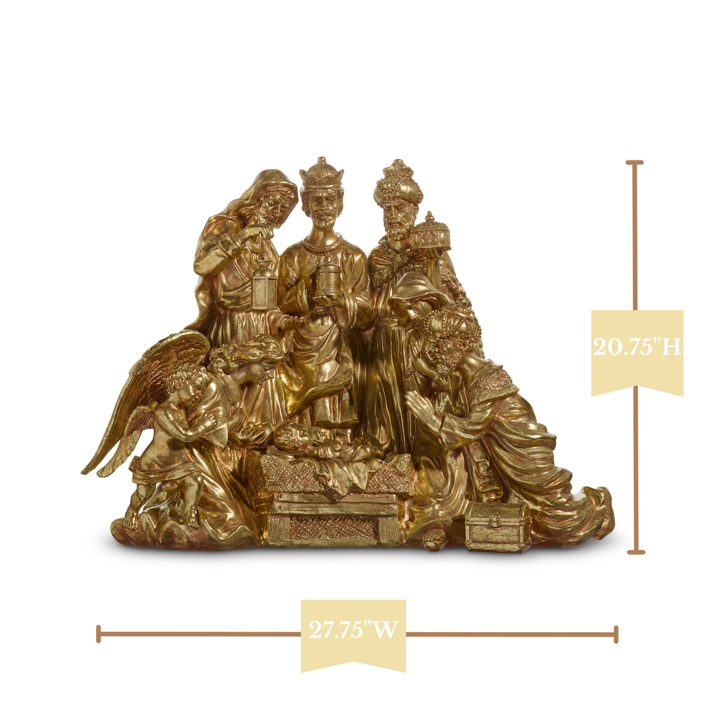 RAZ Imports 27.75" Royal Gold Over-Sized Christmas Nativity Scene