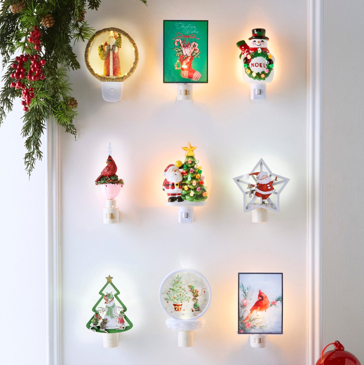 RAZ Imports 6" Retro Christmas Tree Green Ceramic Christmas Night Light