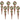 RAZ Imports 15" Traditional Holly Leaf Finial Glass Christmas Ornaments - Set of 6