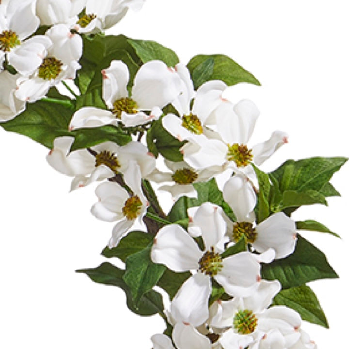 RAZ Imports 24" White Virginia Dogwood Flower Summer Wreath