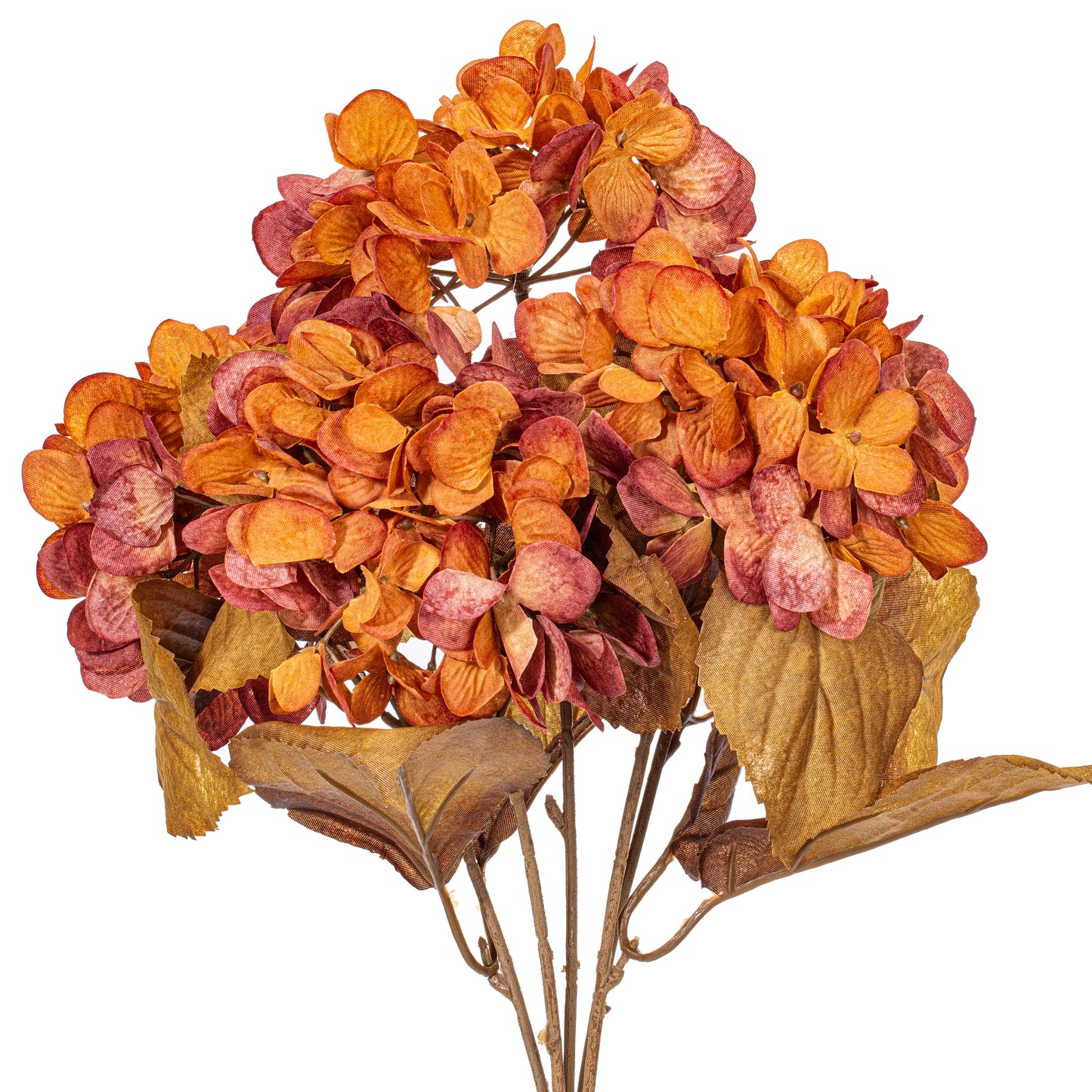 Hydrangea Harvest 16.5" Flower Bush Stems - Set of 2