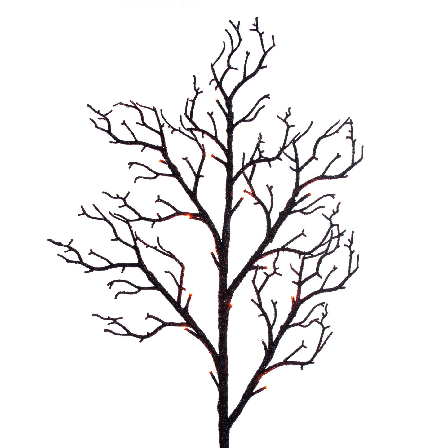 Lit Halloween Glitter Twig Trees