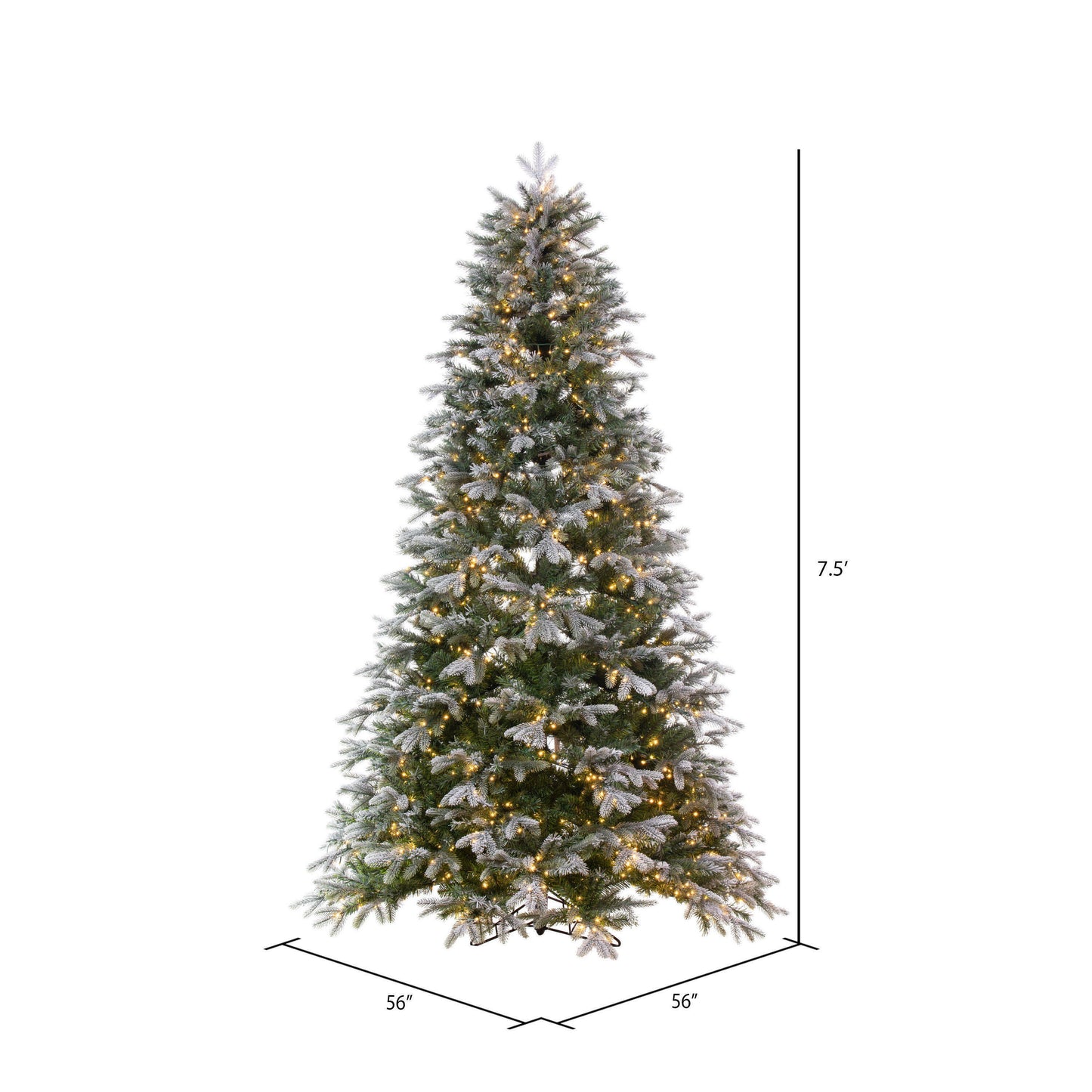 Frosted Douglas Fir Slim Artificial Christmas Trees