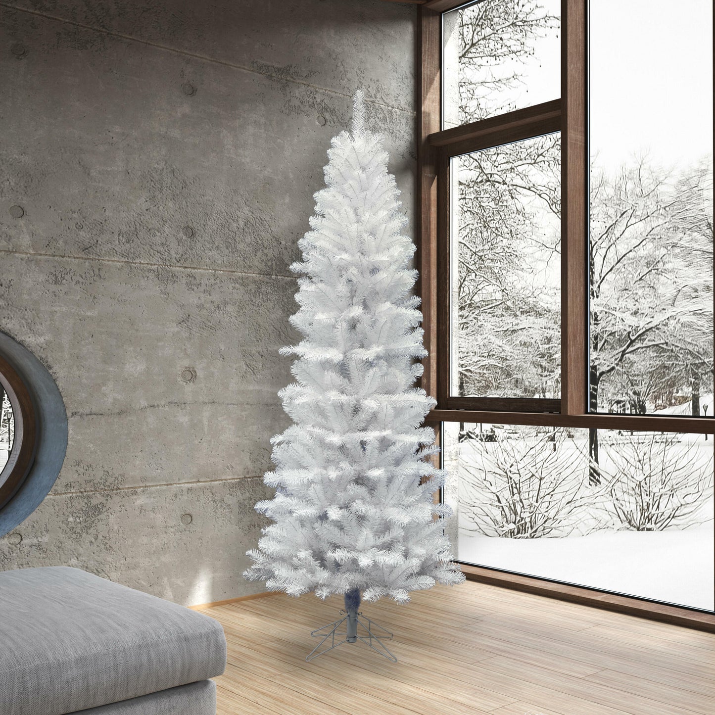 Salem White Pencil Pine Artificial Christmas Trees