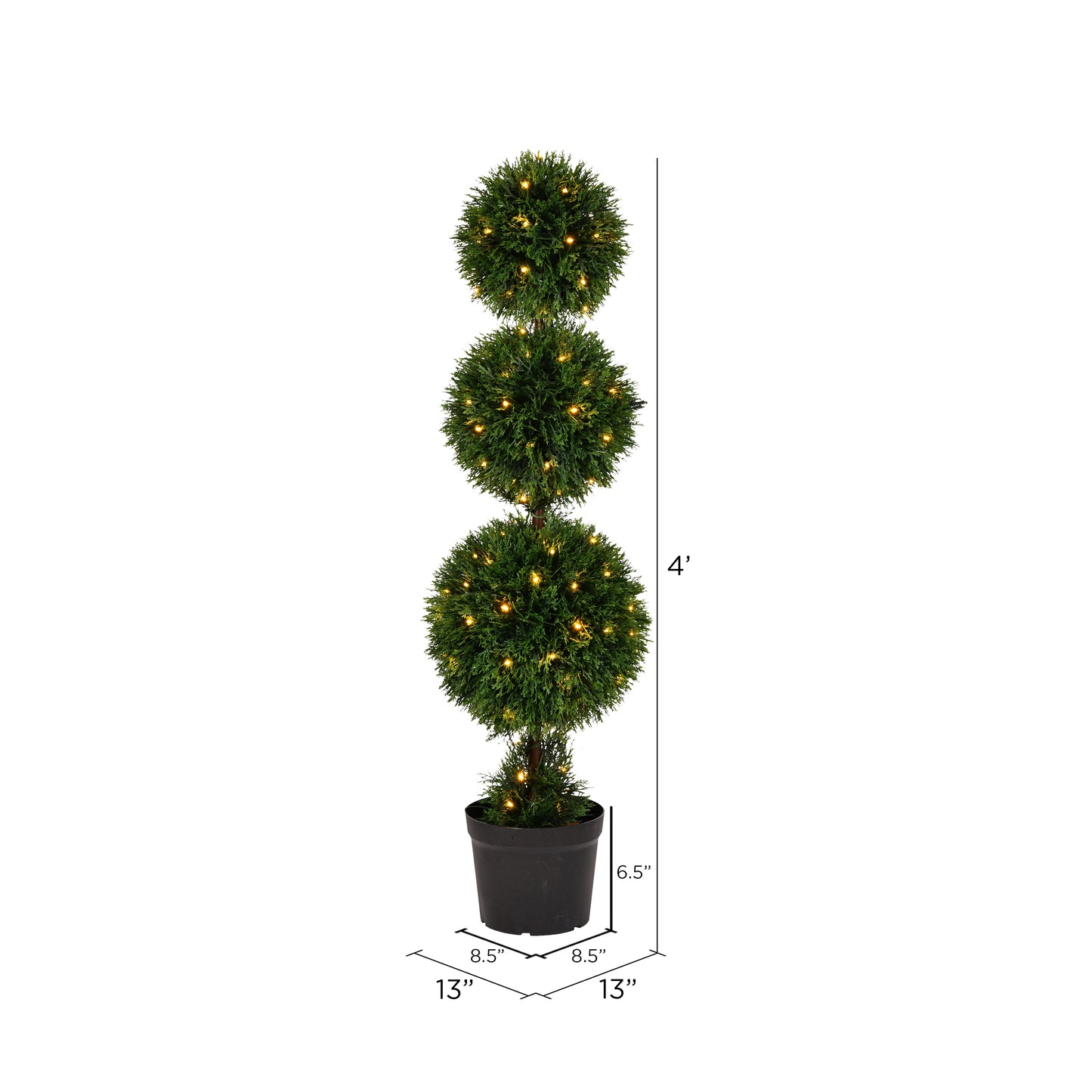 Outdoor Cedar Artificial Ball Topiary