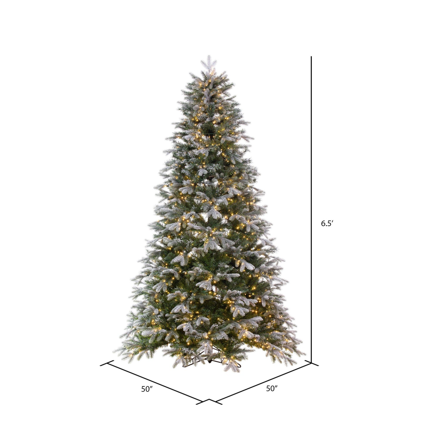 Frosted Douglas Fir Slim Artificial Christmas Trees
