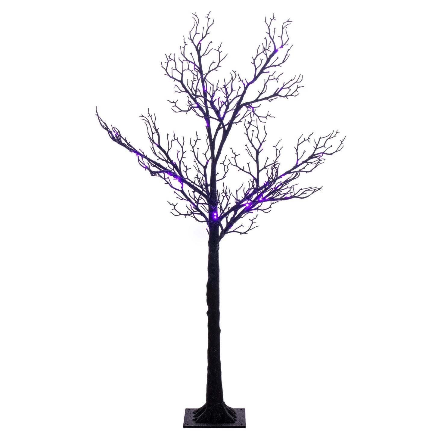 Lit Halloween Glitter Twig Trees