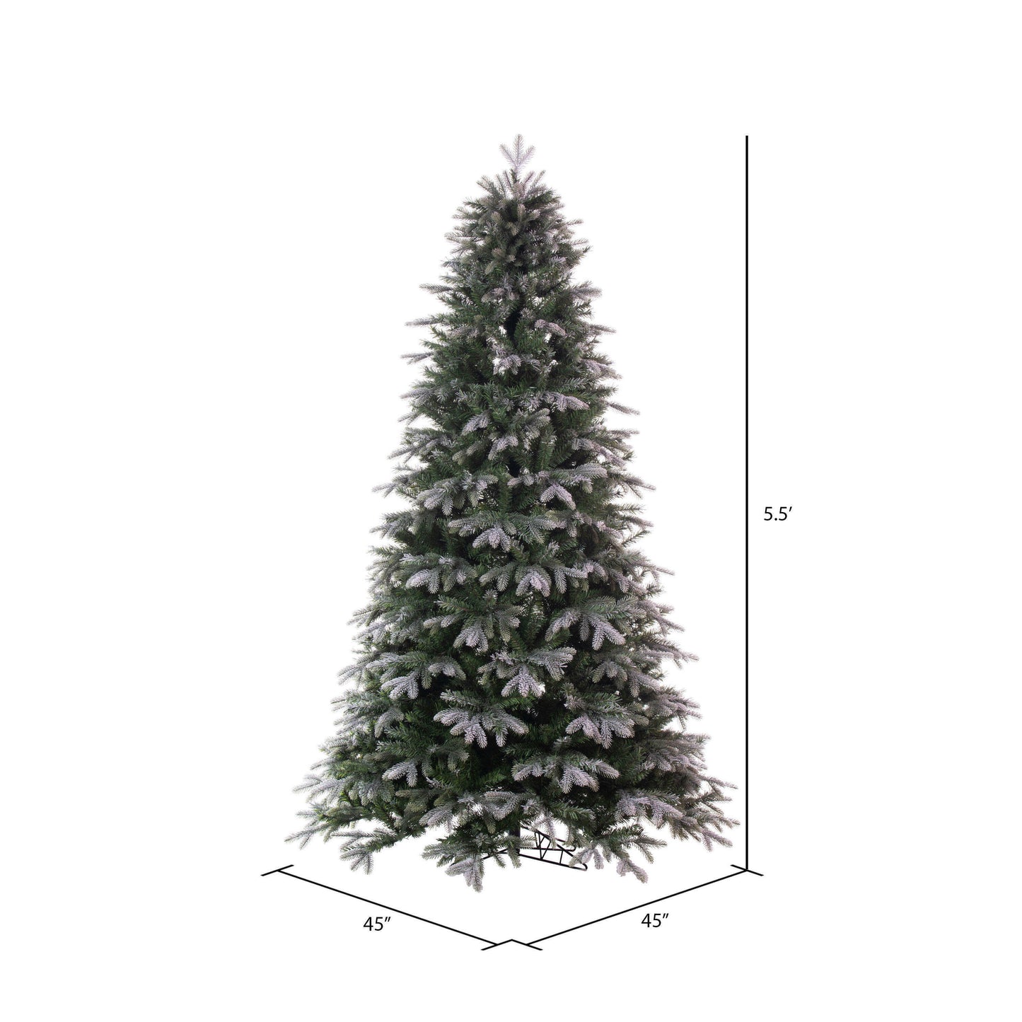 Frosted Douglas Fir Slim Artificial Christmas Trees
