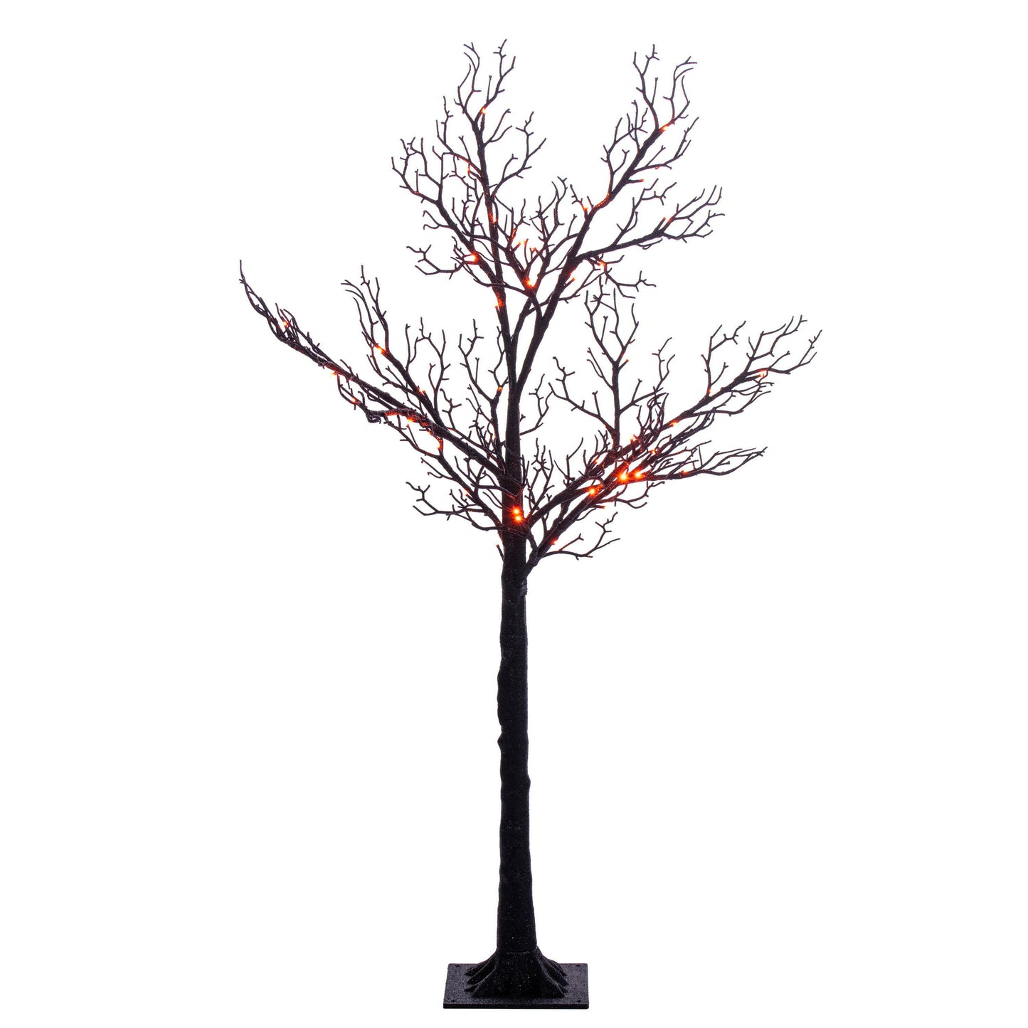 Lit Halloween Glitter Twig Trees