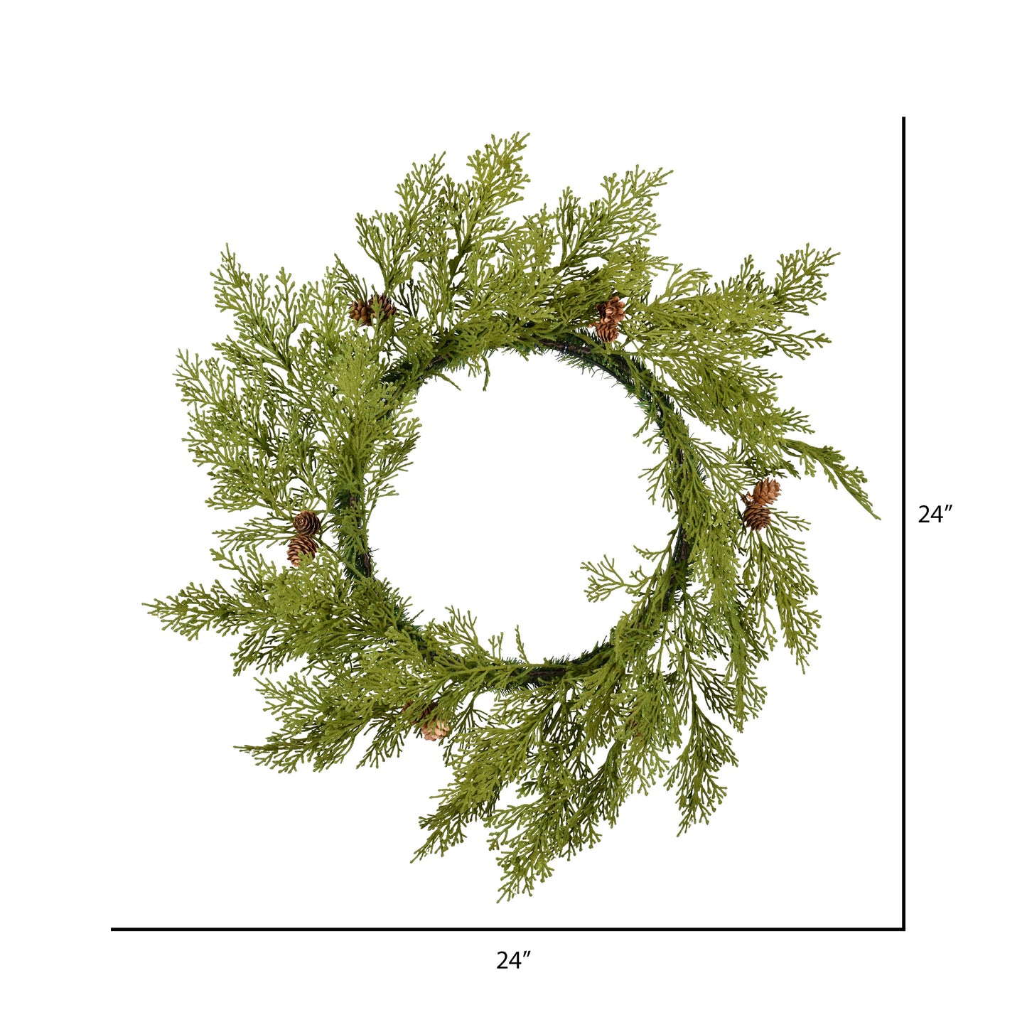 Vickerman 24" Cedar Pinecone Artificial Christmas Wreath