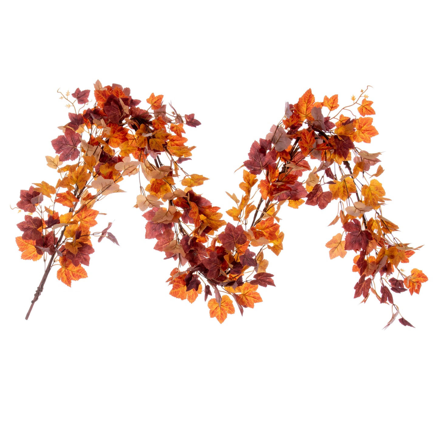 Crimson Canopy Maple Leaf 5' Orange Fall Artificial Garland