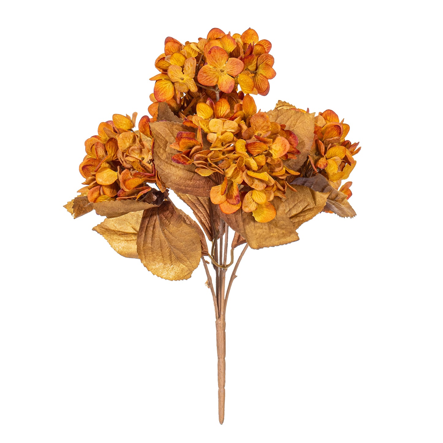 Hydrangea Harvest 16.5" Flower Bush Stems - Set of 2