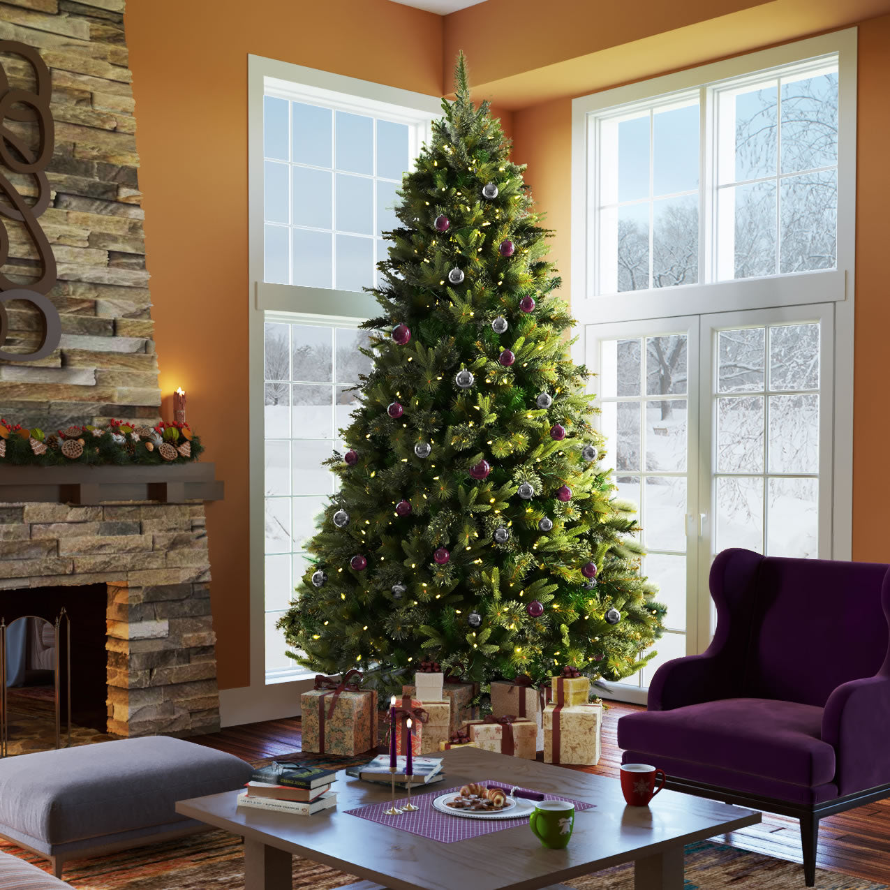 Cashmere Pine Artificial Christmas Trees