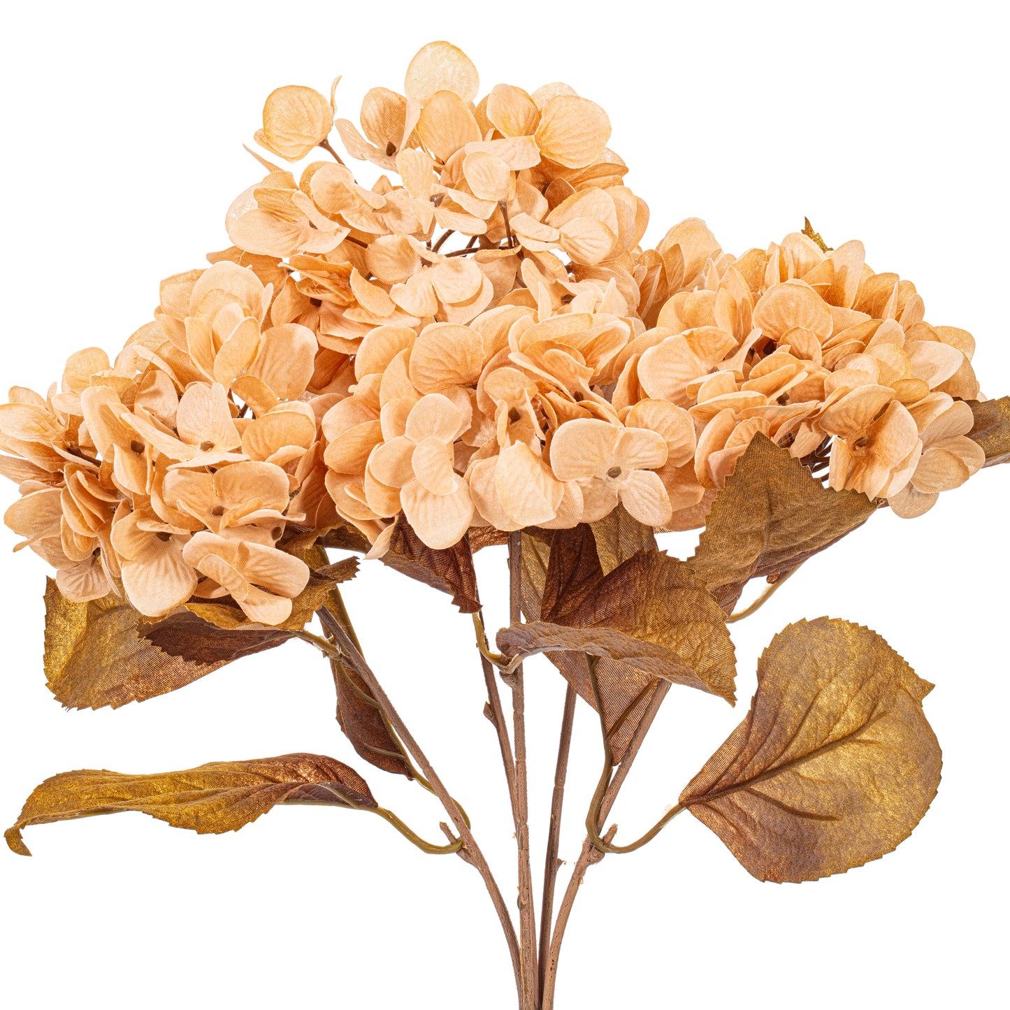 Hydrangea Harvest 16.5" Flower Bush Stems - Set of 2