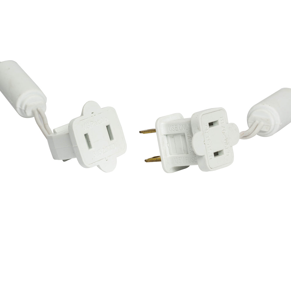 Vickerman 50 Count Patriotic Red, White, Blue Wide Angle LED Light Strand on White Wire, 25' Length, Fourth of July Decorations