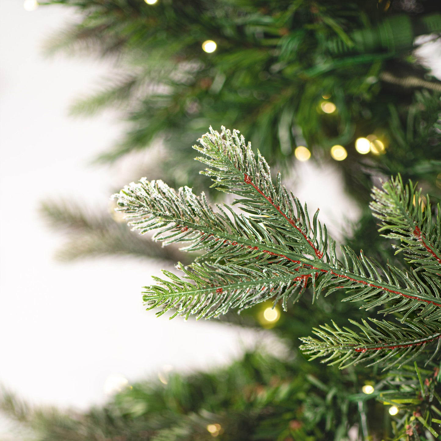Frosted Douglas Fir Slim Artificial Christmas Trees