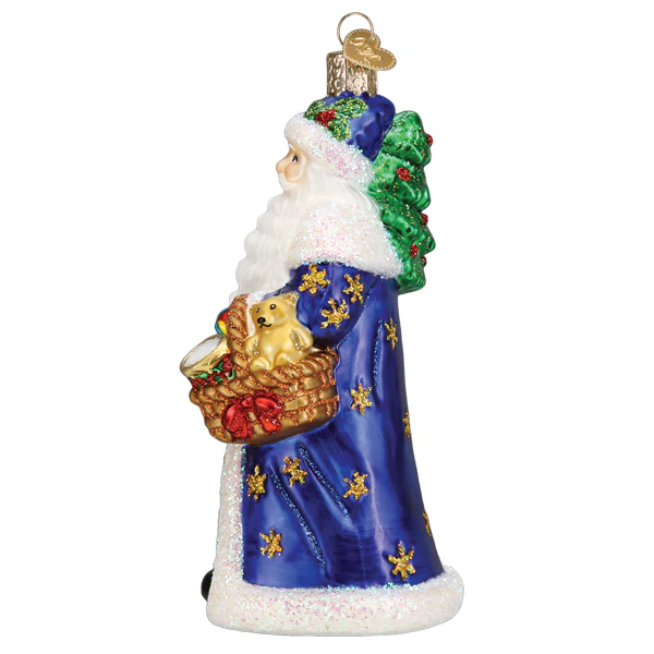 Old World Christmas Regal Father Christmas Santa Glass Collectible Christmas Ornament