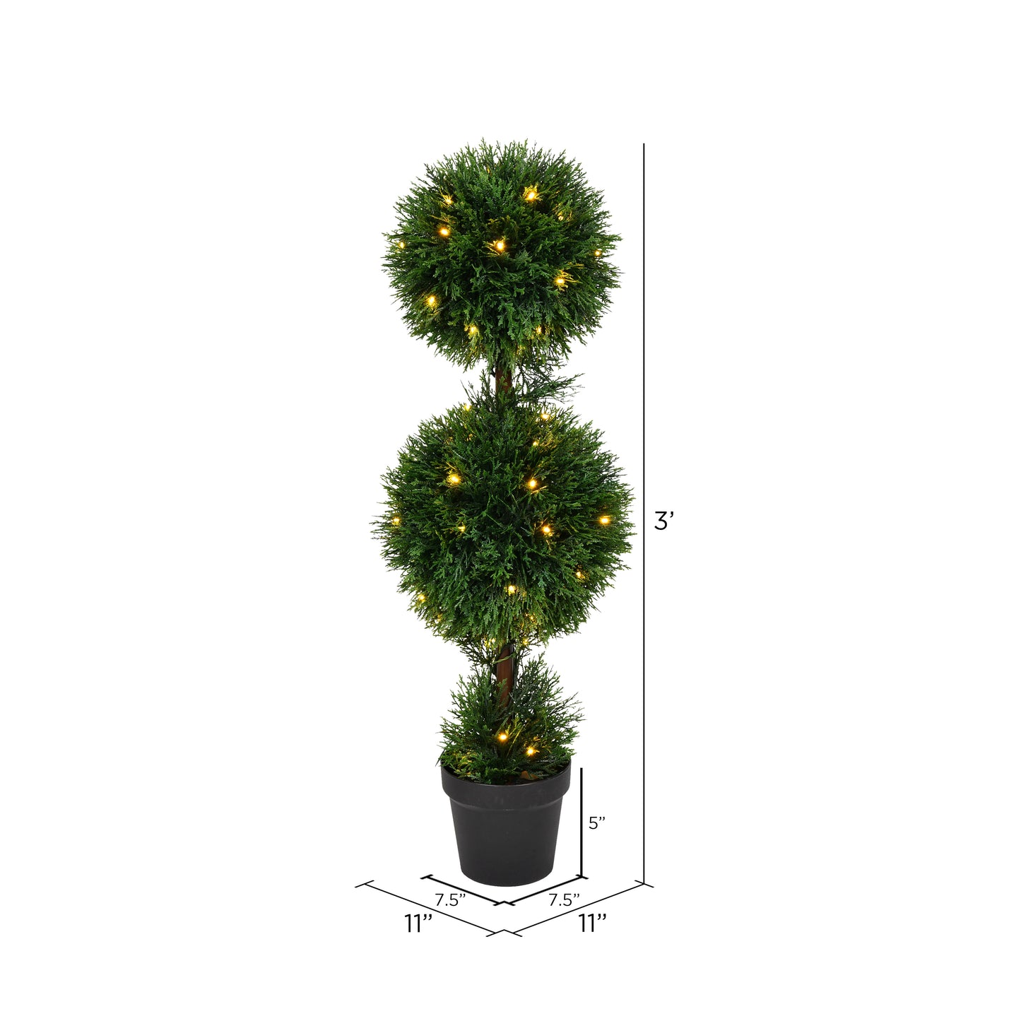 Outdoor Cedar Artificial Ball Topiary