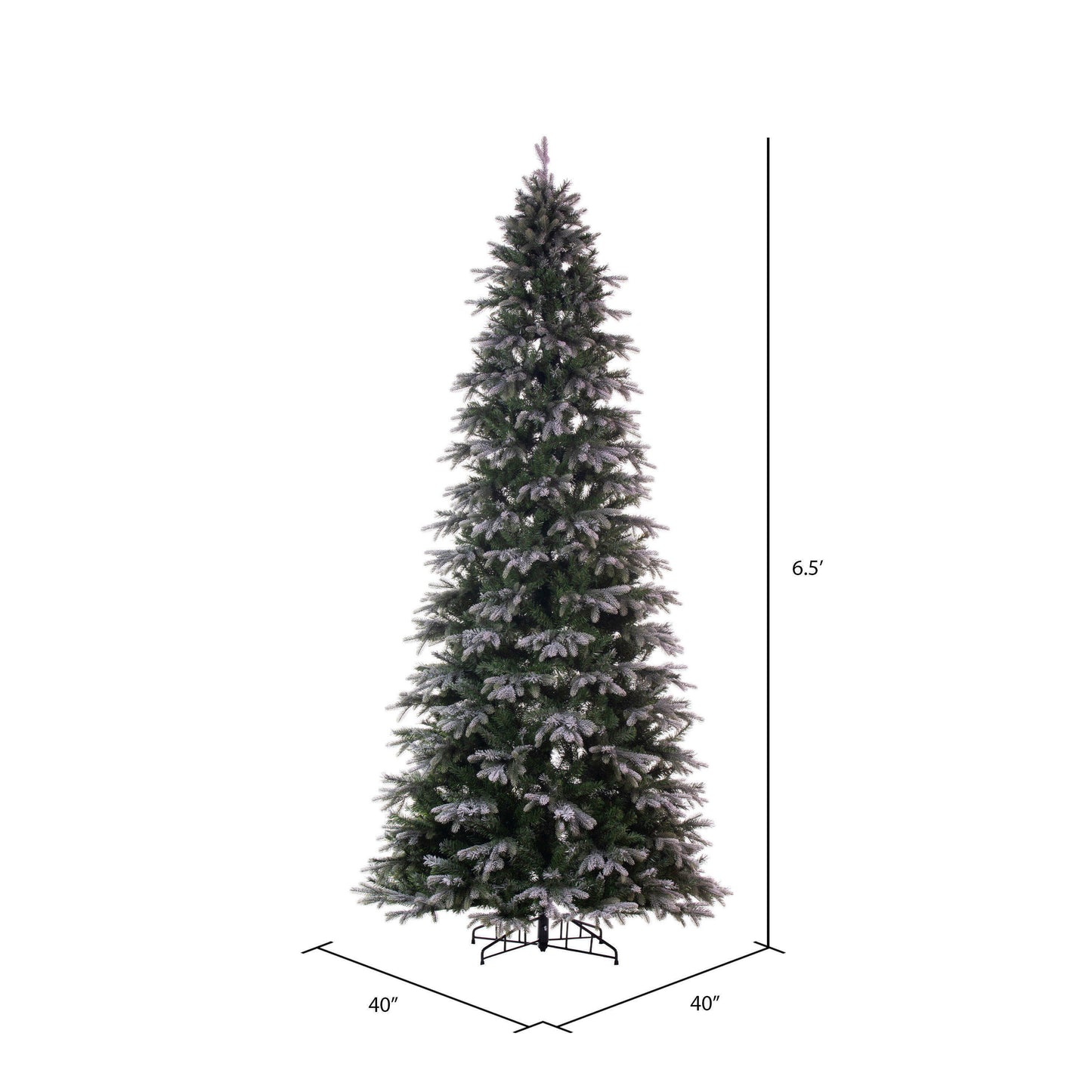 Frosted Douglas Fir Slim Artificial Christmas Trees