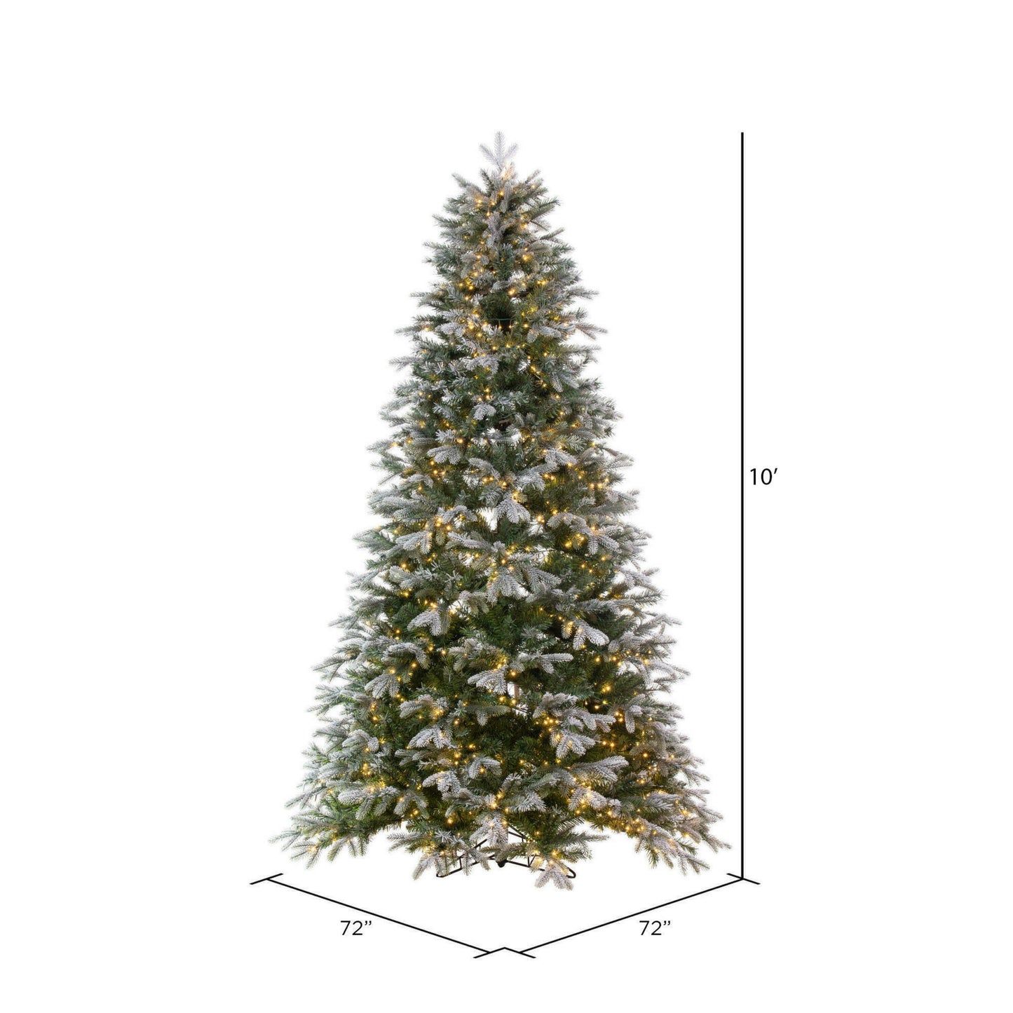 Frosted Douglas Fir Slim Artificial Christmas Trees