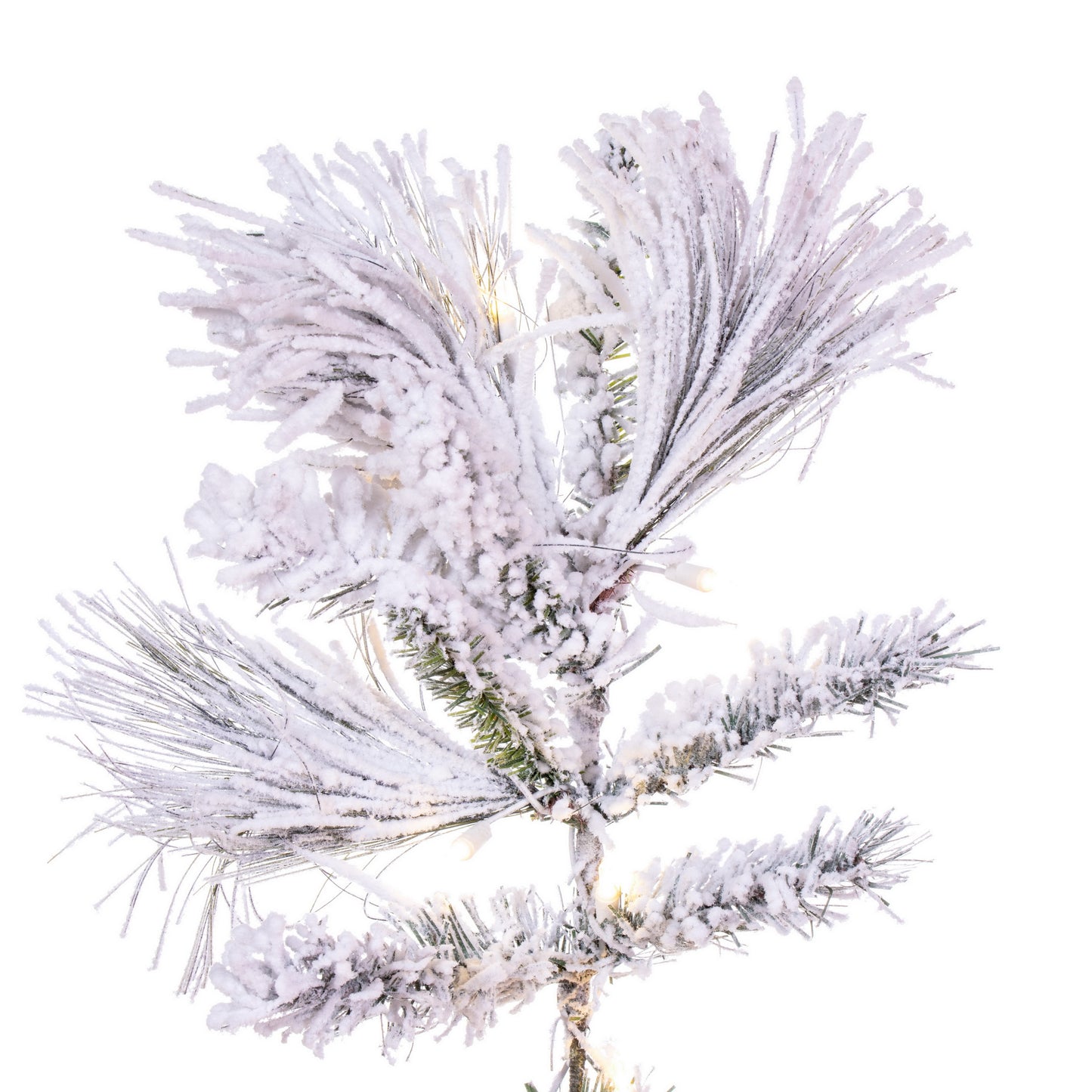 Flocked Atka Pine Flatback Half Tree Artificial Christmas Trees