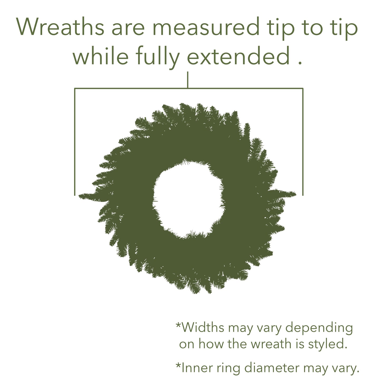 Norfolk Pine 28” Green Realistic Touch Artificial Christmas Wreath