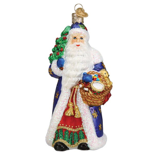 Old World Christmas Regal Father Christmas Santa Glass Collectible Christmas Ornament