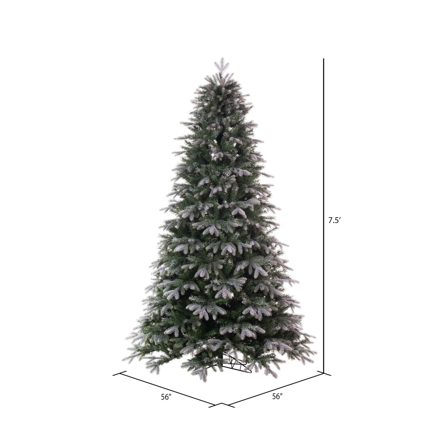 Frosted Douglas Fir Slim Artificial Christmas Trees