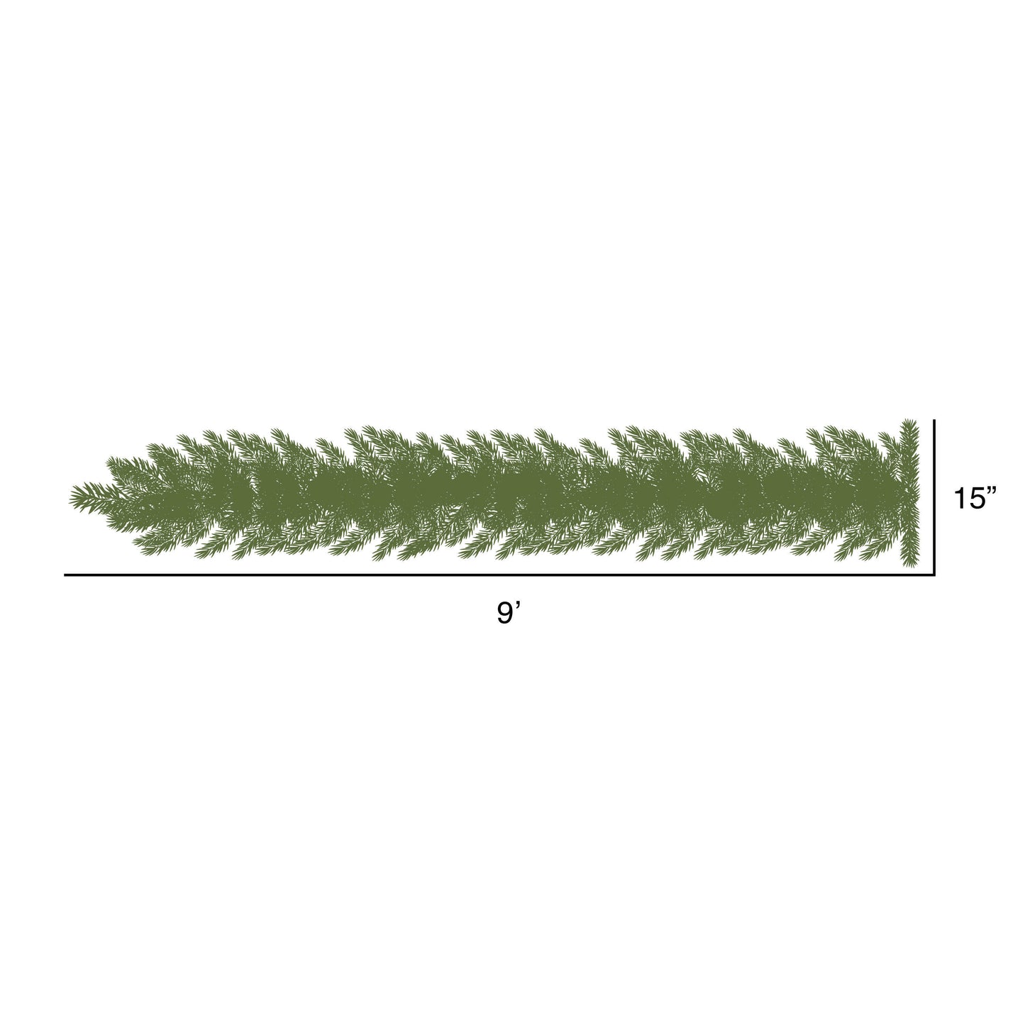 Vickerman 9' Grand Teton Pre-lit Artificial Christmas Swag Garland with Warm White Wide Angle LED Lights
