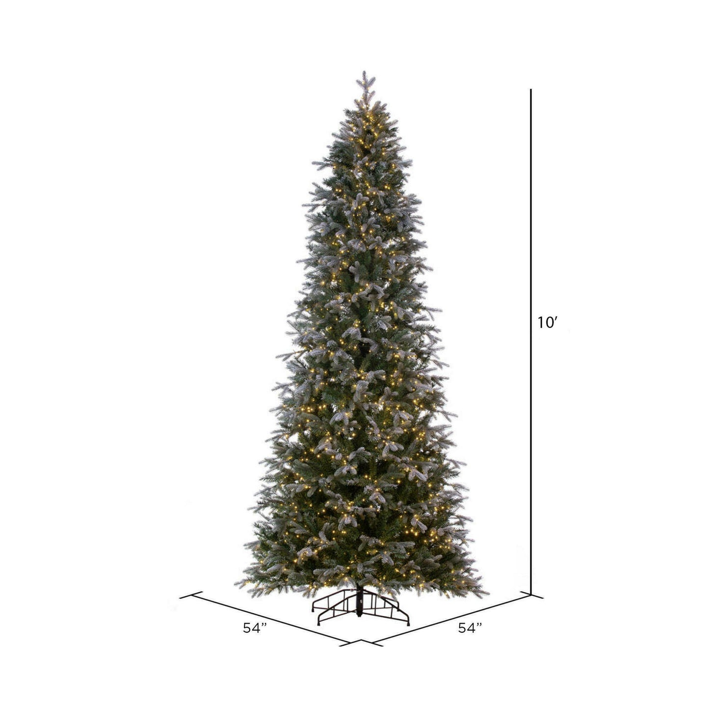 Frosted Douglas Fir Slim Artificial Christmas Trees