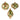 RAZ Imports 4" Holly Berry Jeweled Gold Mercury Glass Christmas Ornaments - Set of 3