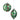 RAZ Imports 4" Tartan Green Plaid Ball and Finial Glass Christmas Ornaments - Set of 2