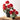 RAZ Imports Red Geranium Potted Flowers for Fourth of July Patriotic Decorations